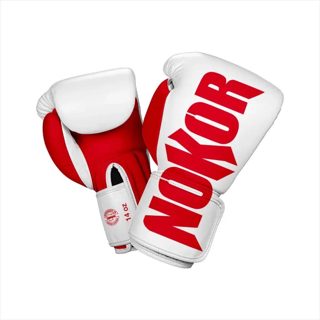 Nokor Gloves: Red Overstrike