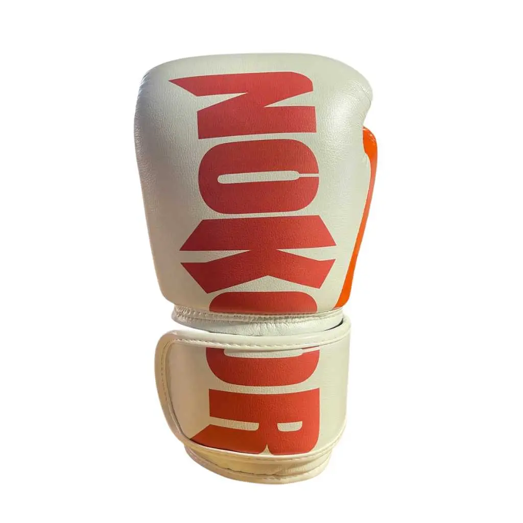 Nokor Gloves: White/Red Overstrike (TEST)